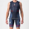 Set Fietsshirt + Korte Koersbroek 2022 Quick-Step Alpha Vinyl Frans Kampioenschap Rood Blauw Wit
